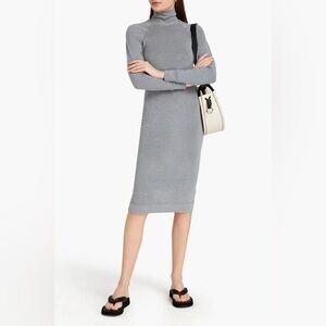 James Perse Microsueded Turtleneck Dress